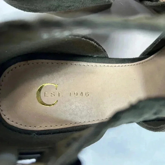 C. Est 1946 Olivine Size 8 Boots Suede Ankle Green Strap - Picture 8 of 10